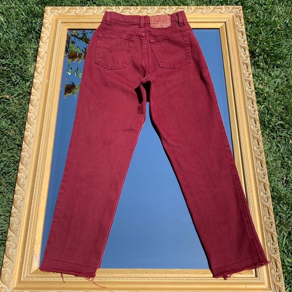 Vintage 512 Levi’s in a dark red - Picture 3 of 5